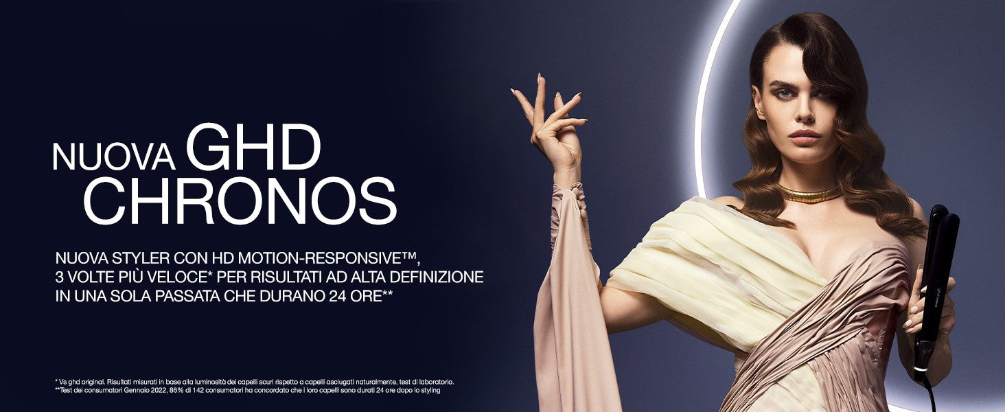 GHD CRONOS Piastra & Styler nera,la più avanzata,Styling 3x più veloce
